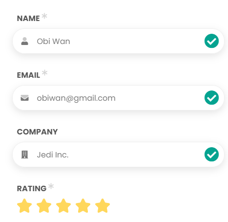 Send customers your form in ReviewUp