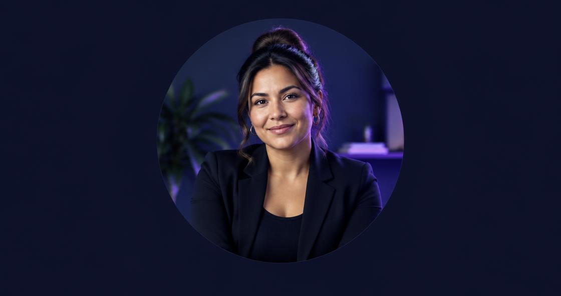 A professional customer profile portrait